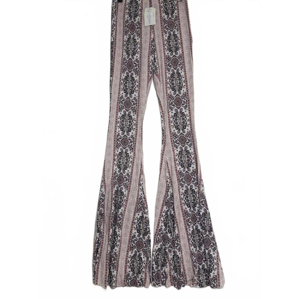 Wishful Thinking Boho Bell Bottom Paisley Pants Leggings Size‎ Small NWT!
